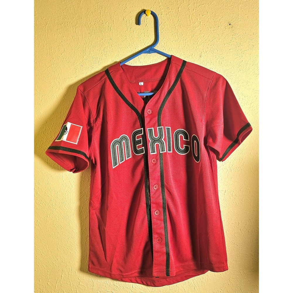 New-Red‎ Mexico World Baseball Classics Jersey-#56-Arozarena Child Large